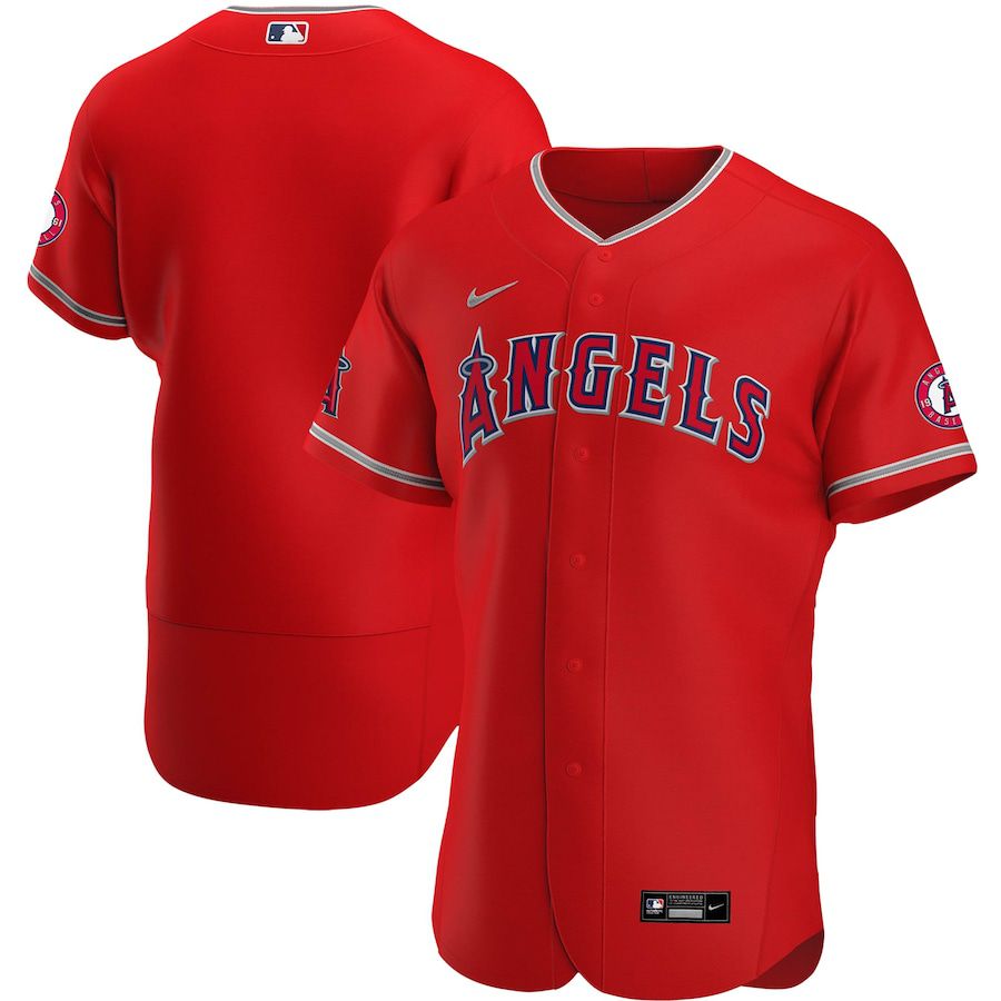 Mens Los Angeles Angels Nike Red Alternate Authentic Team MLB Jerseys